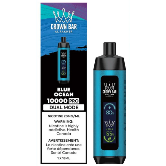 Crown Bar Al Fakher 10K Berry Blue (Blue Ocean) 20mg disposable (Provincial)