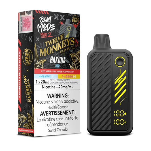 Flavour Beast Mode Max2 50k Hakuna Iced by Twelve Monkeys 20mg (Provincial)