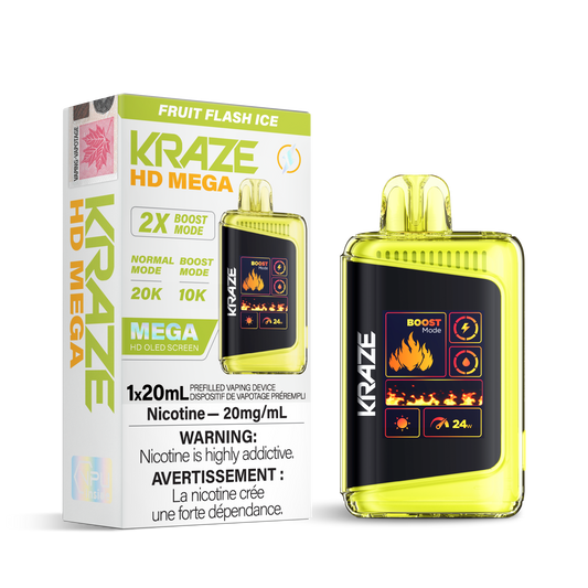 Kraze HD Mega 20K Fruit flash ice 20mg/mL disposable