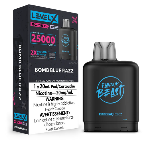 Flavour Beast LevelX Boost Pod G2 25K Bomb Blue Razz 20mg (Provincial)