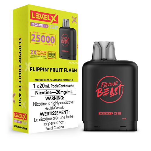 Flavour Beast LevelX Boost Pod G2 25K Flippin’ Fruit Flash 20mg (Provincial)