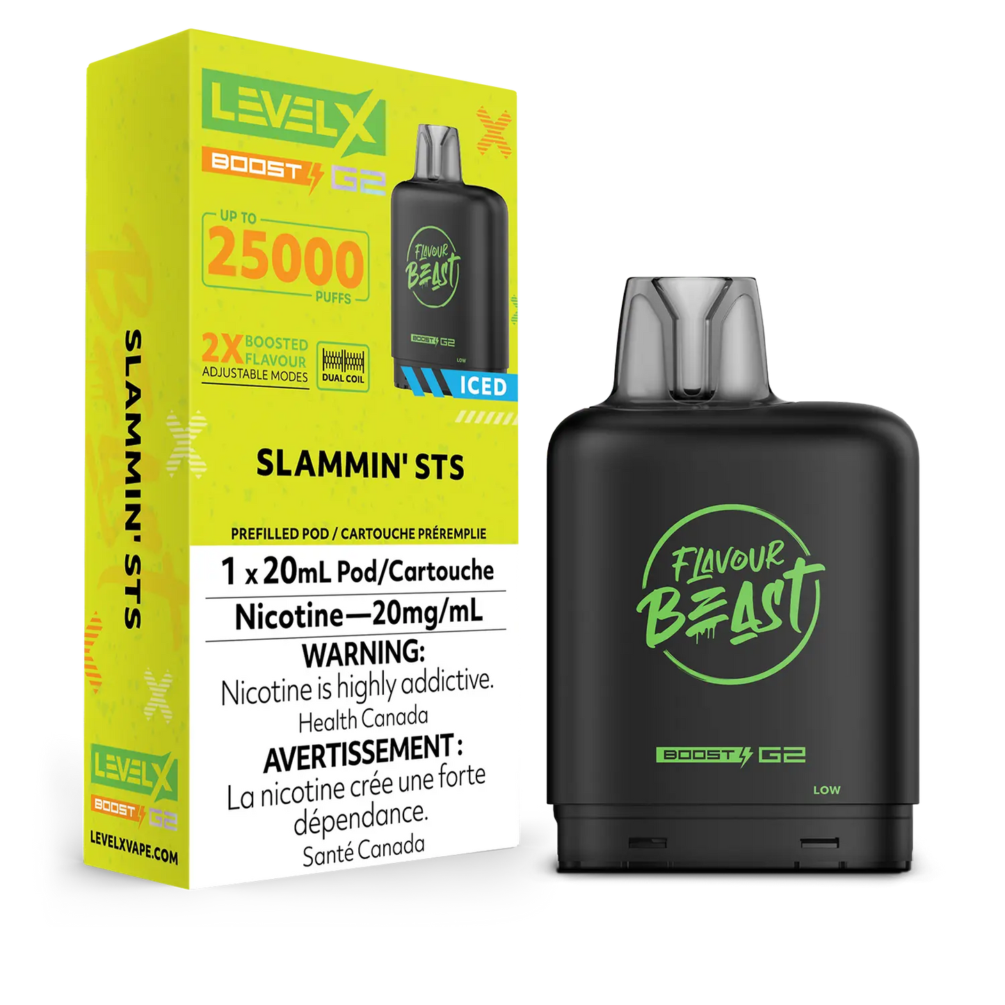 Flavour Beast LevelX Boost Pod G2 25K Slammin’ STS 20mg (Provincial)