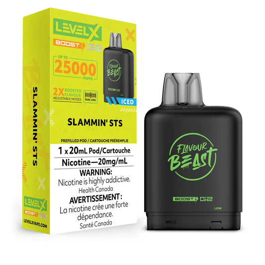 Flavour Beast LevelX Boost Pod G2 25K Slammin’ STS 20mg (Provincial)