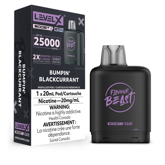 Flavour Beast LevelX Boost Pod G2 25K Bumpin' Blackcurrant 20mg (Provincial)