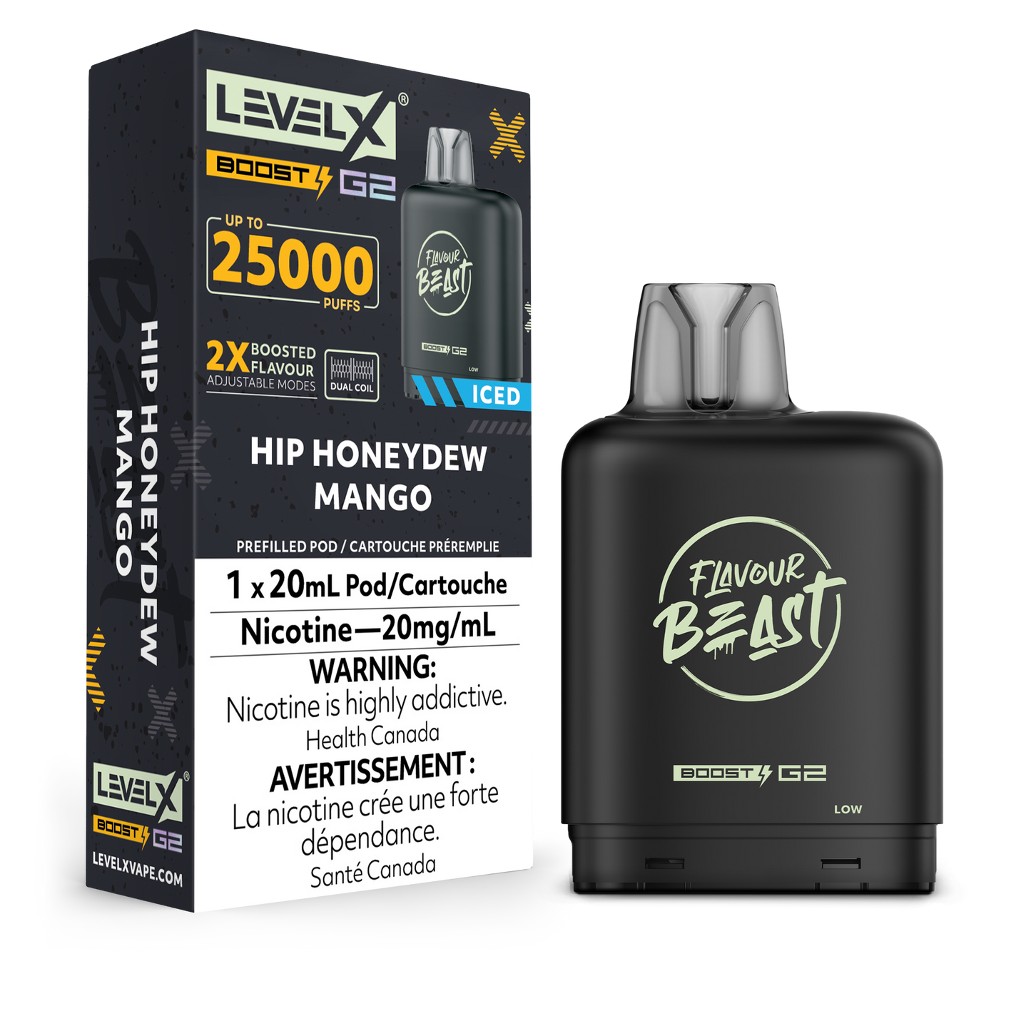 Flavour Beast LevelX Boost Pod G2 25K Hip Honeydew Mango 20mg (Provincial)