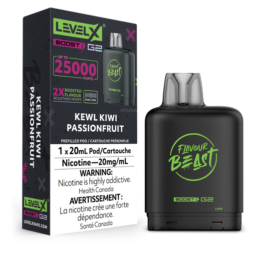 Flavour Beast LevelX Boost Pod G2 25K Kewl Kiwi Passionfruit 20mg (Provincial)