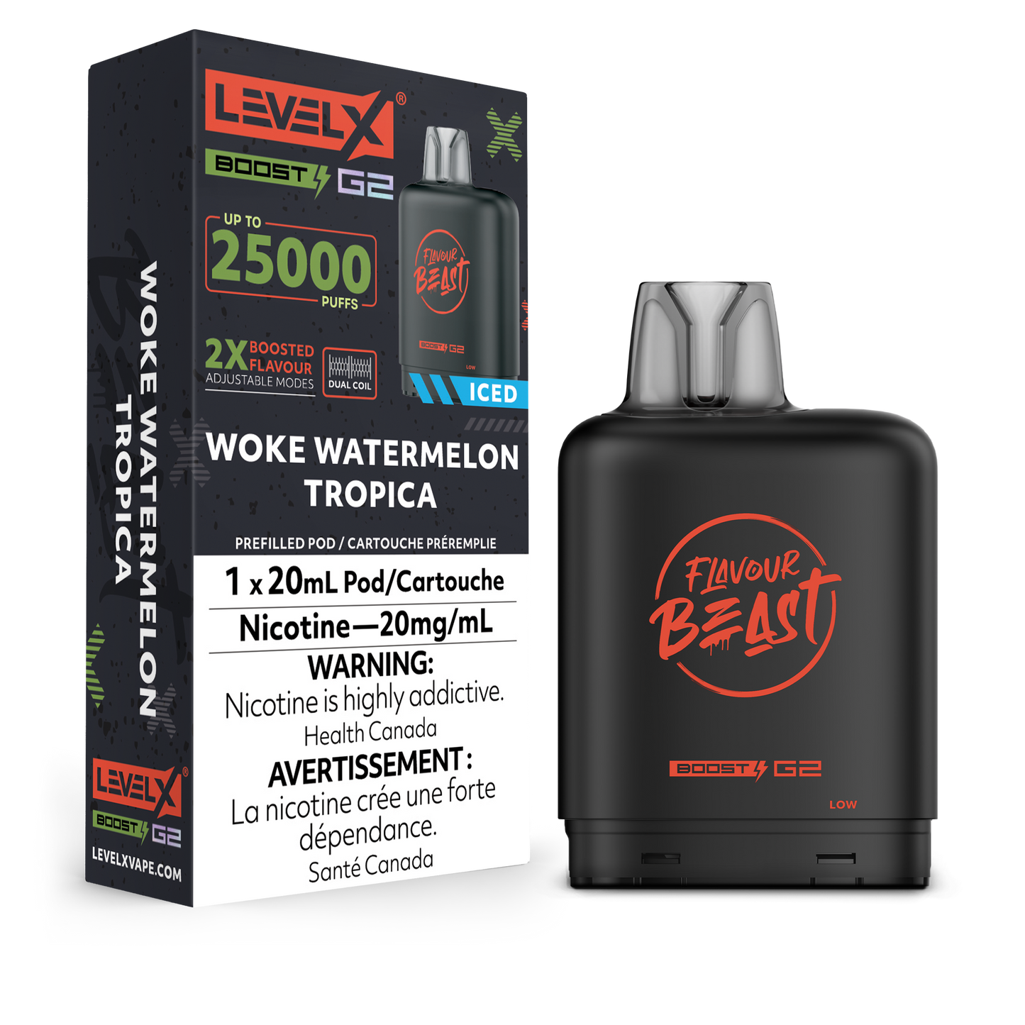 Flavour Beast LevelX Boost Pod G2 25K Woke Watermelon Tropica 20mg (Provincial)