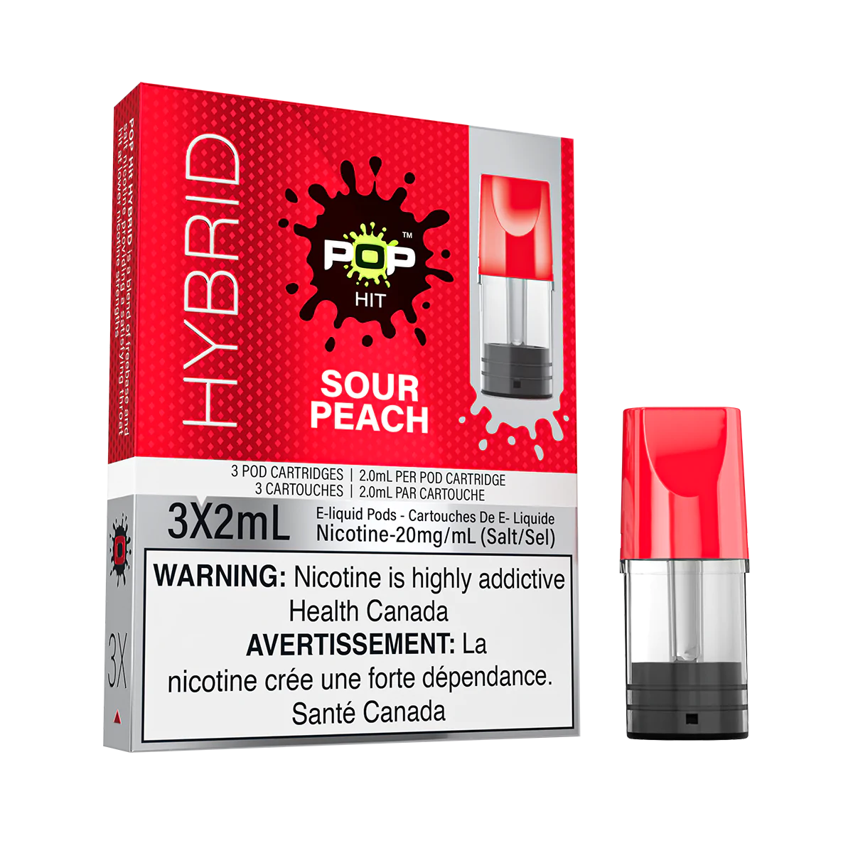 Pop Hit Sour Peach (Blazing Peach) Pods 20mg