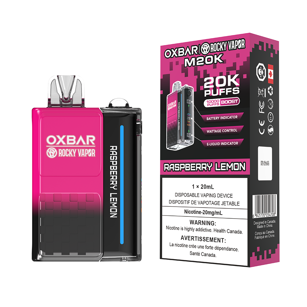 Oxbar M20K Raspberry Lemon 20mg Disposable (Provincial)