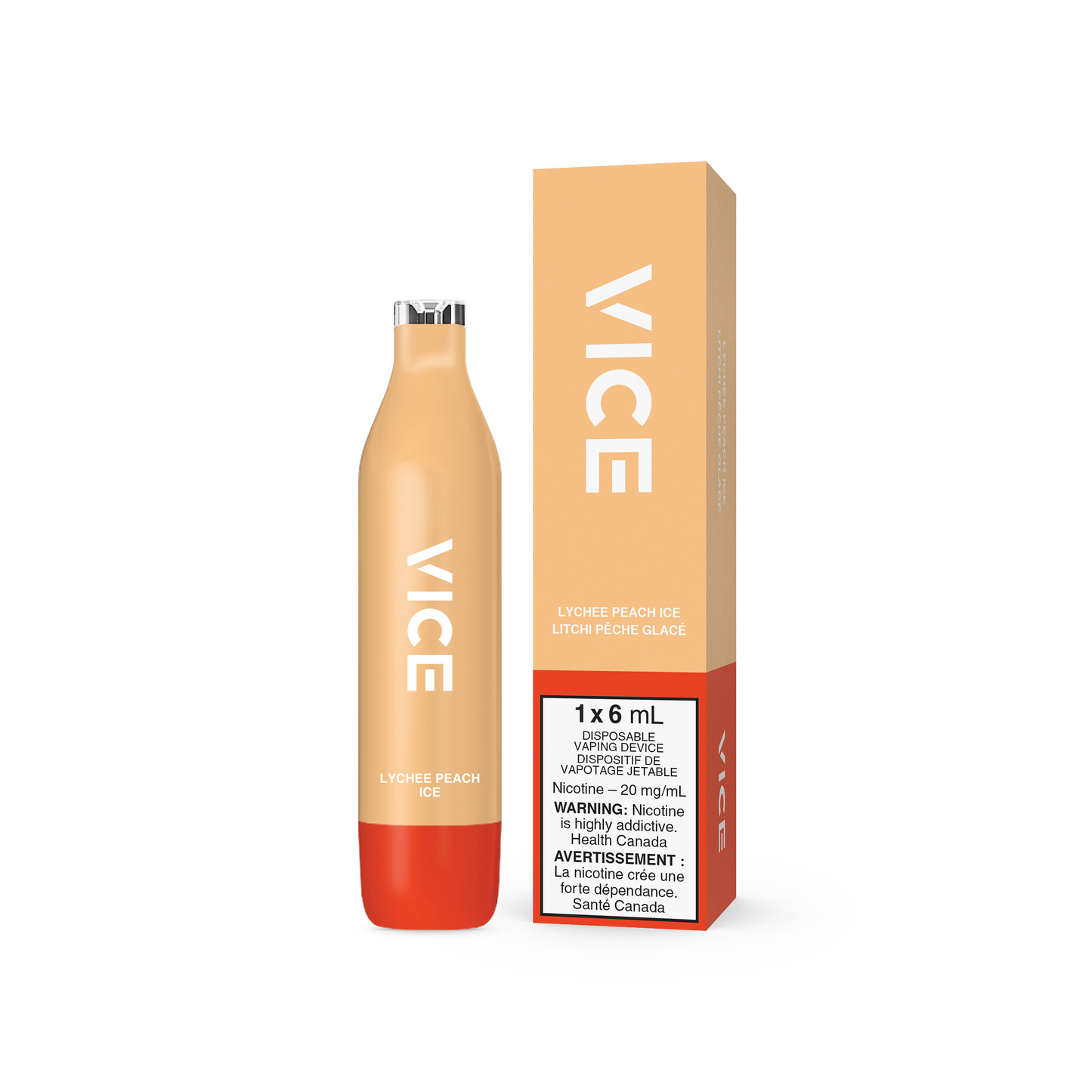 Vice 2500 Lychee peach ice 20mg/mL disposable