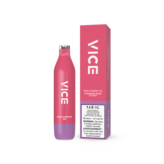 Vice 2500 Razz currant ice 20mg/mL disposable (Provincial)