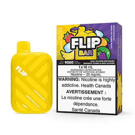 Flip Bar 9000 Razz Nana Ice + Grape Punch Ice 20mg/mL disposable