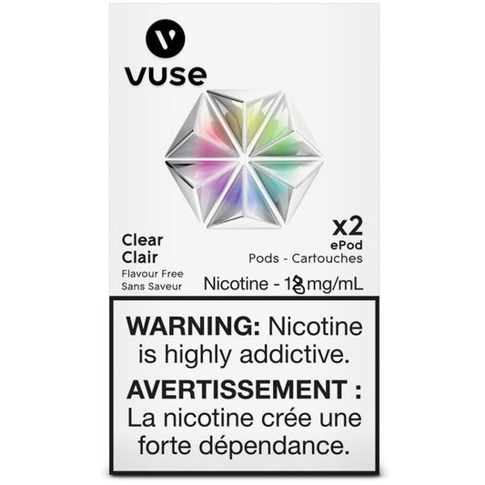 Vuse epod clear 18mg/mL ×2