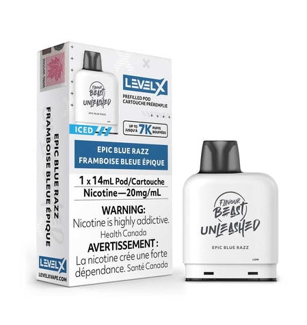 Flavour Beast Unleashed LevelX Pod 7K Epic Blue Razz 20mg