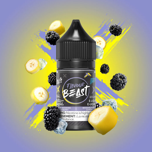 Flavour beast e-liquid Blazin banana blackberry iced 10mg - 30ml