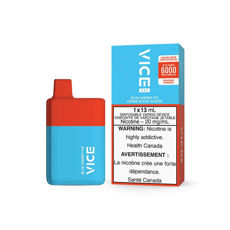 Vice box 6000 blue cherry ice 20mg/mL disposable