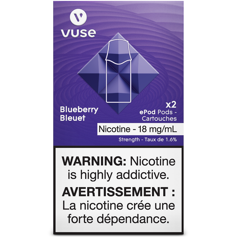 Vuse epod blueberry 18mg/mL ×2