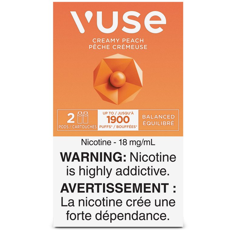 Vuse epod creamy peach 18mg/ml x2