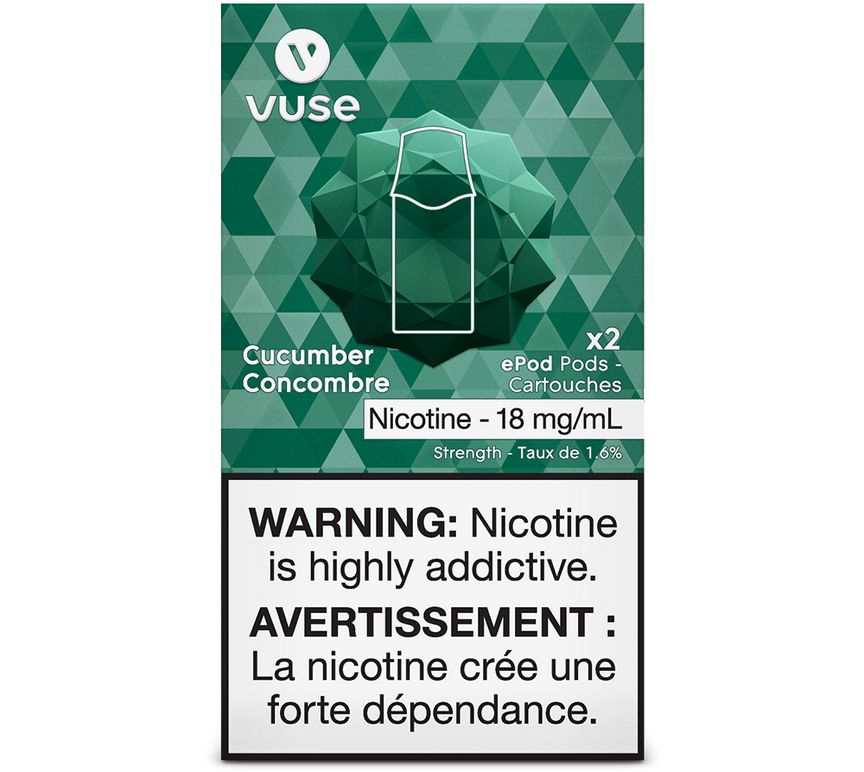 Vuse epod cucumber 18mg/mL ×2