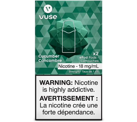 Vuse epod cucumber 18mg/mL ×2