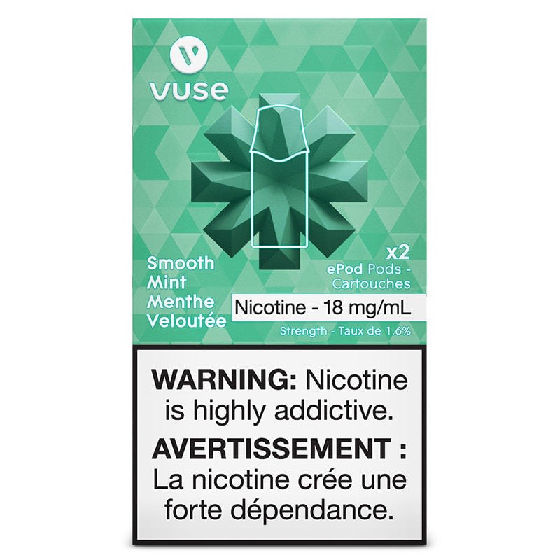 Vuse epod smooth mint 18mg/mL ×2