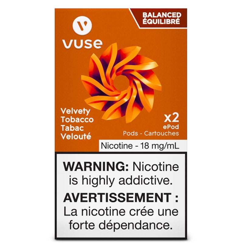 Vuse epod velvety tobacco balanced 18mg/mL ×2