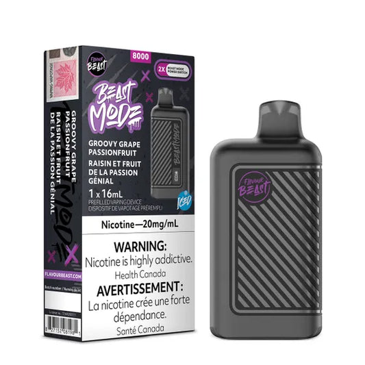 Flavour beast mode 8K Groovy Grape Passionfruit 20mg/mL disposable