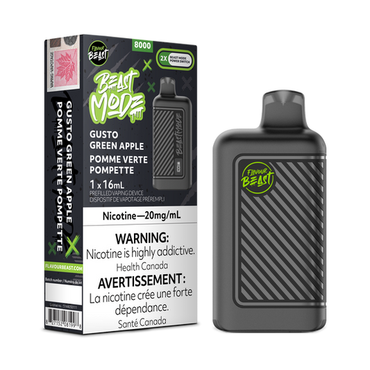 Flavour Beast Mode 8K Gusto Green Apple 20mg/mL disposable