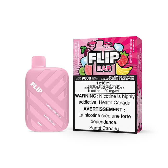 Flip Bar 9000 Passion Punch Ice + Razz Nana Ice 20mg/mL disposable (Provincial)