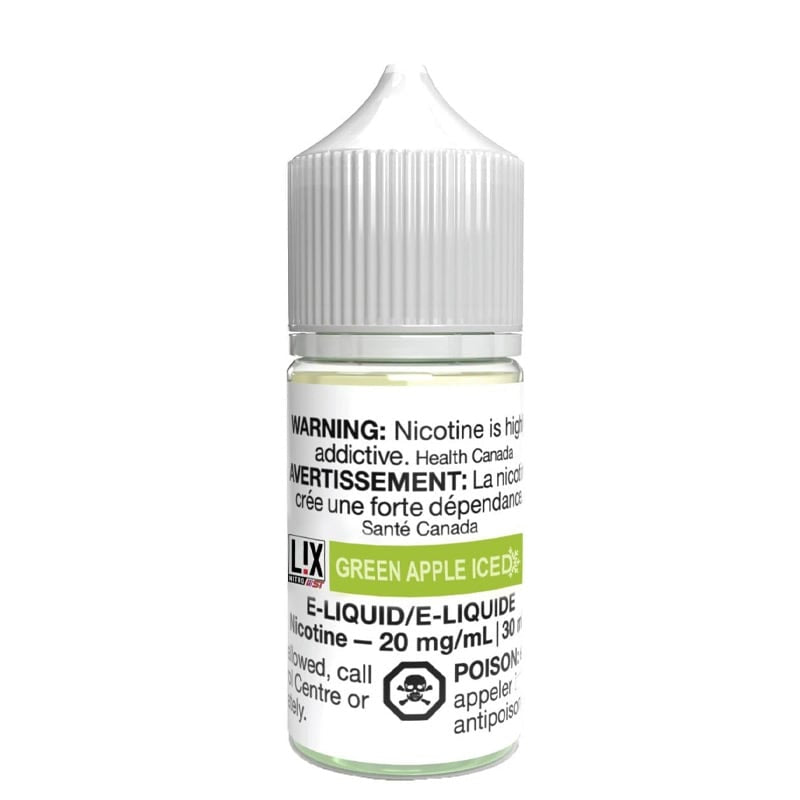 LIX e-liquid green apple iced 10MG/ML 30ML