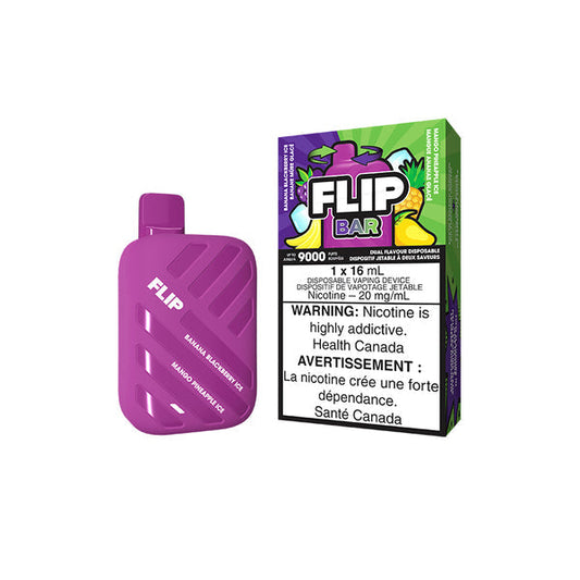 Flip bar 9000 Banana blackberry ice +Mango pineapple ice 20mg/mL disposable