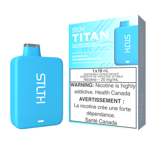 Stlth Titan 10K Blue razz ice 20mg/mL disposable