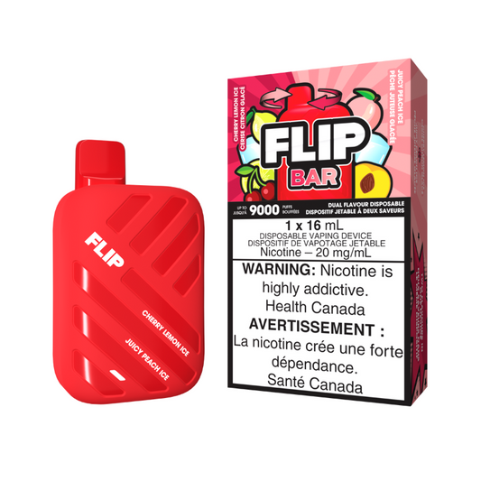 Flip bar 9000 cherry lemon ice + Juicy peach ice 20mg/mL disposable