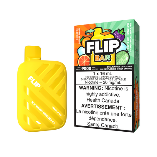 Flip bar 9000 Orange ice + Blackberry honeydew ice 20mg/mL disposable