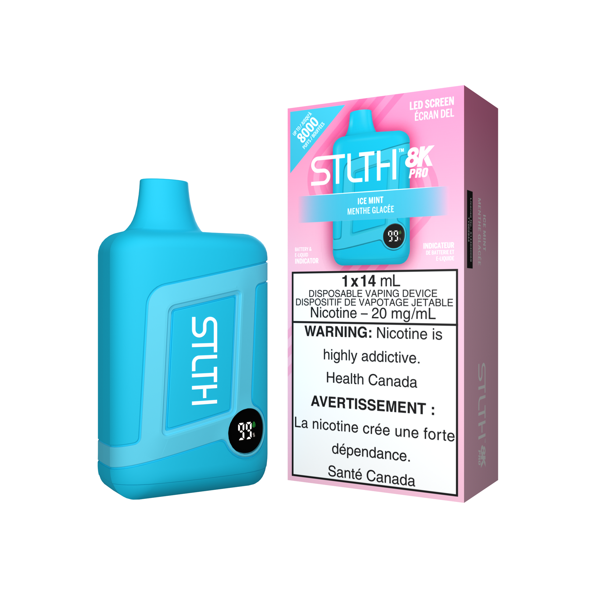 Stlth 8kPro Ice mint 20mg/ml disposable