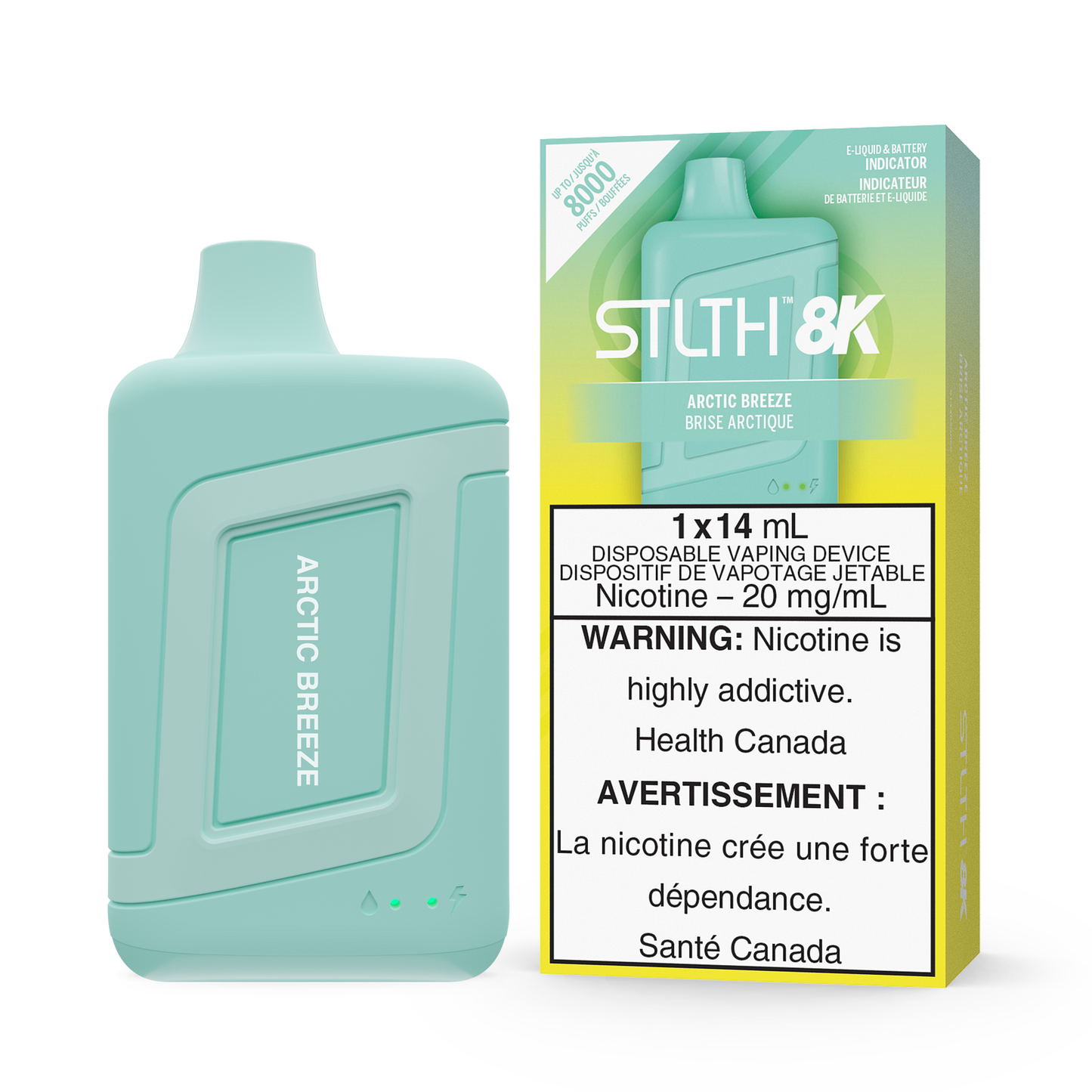 Stlth 8k Arctic mint 20mg/mL disposable