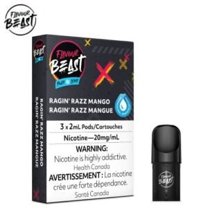 Flavour beast ragin razz mango 20mg/mL pods