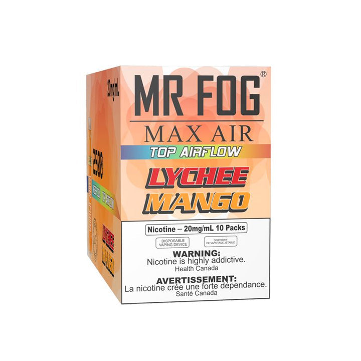 Mr fog max air 2500 lychee mango 20mg/mL disposable