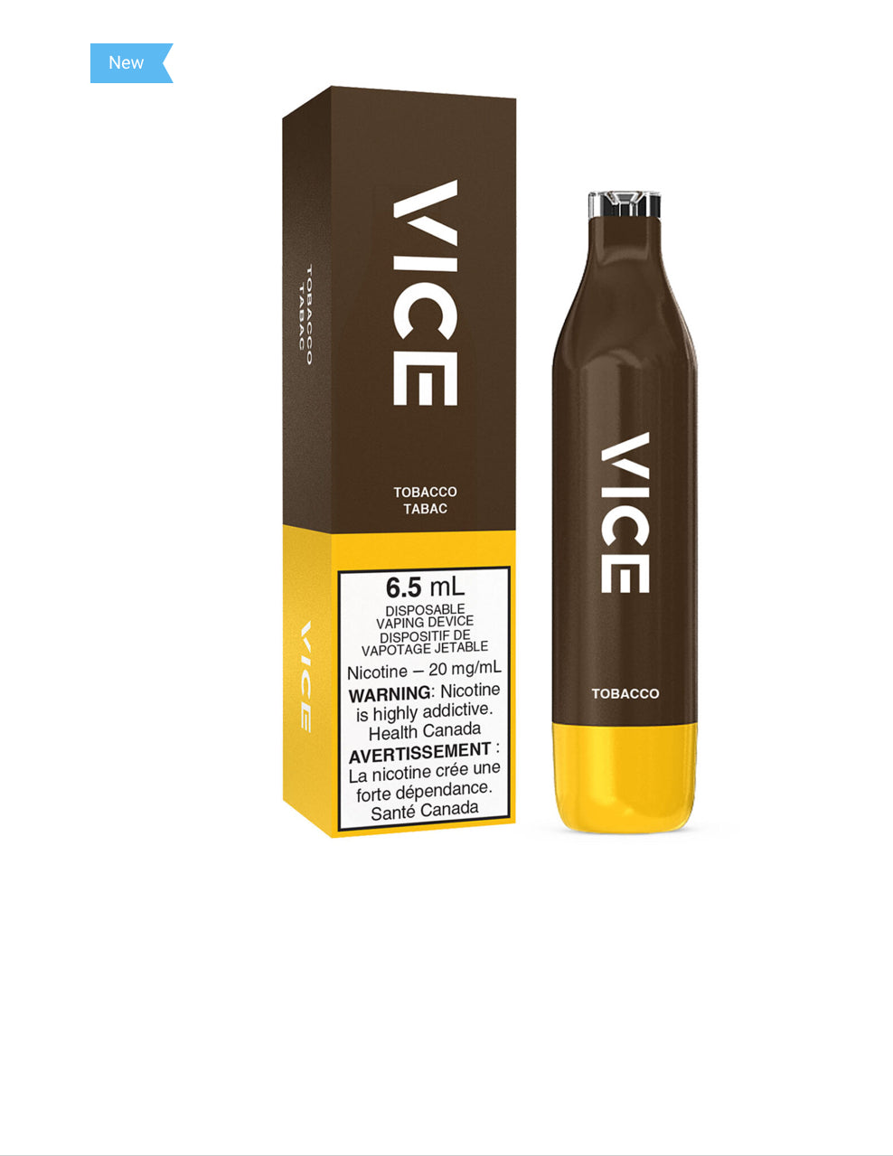 Vice 2500 tobacco 20mg/mL disposable