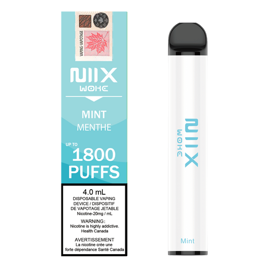 Niix woke mint 1800 puffs disposable.