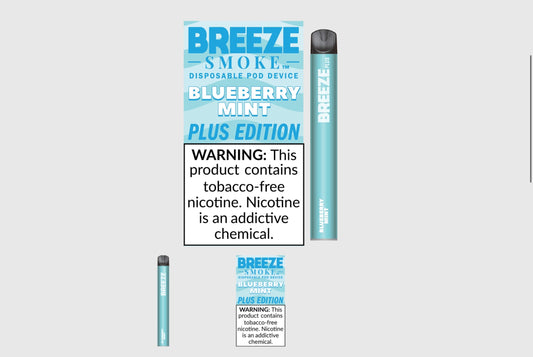 Breeze smoke blueberry mint 20mg disposable