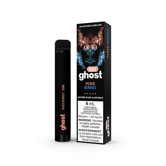 Ghost max peach berries 20mg/mL disposable