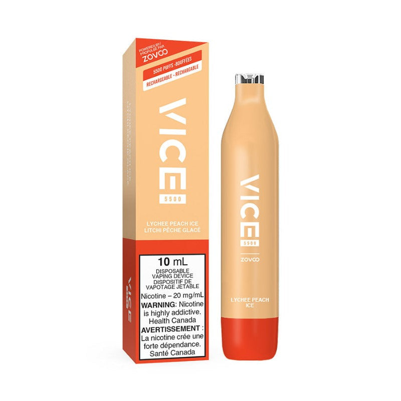 Vice 5500 lychee peach ice 20mg/mL disposable