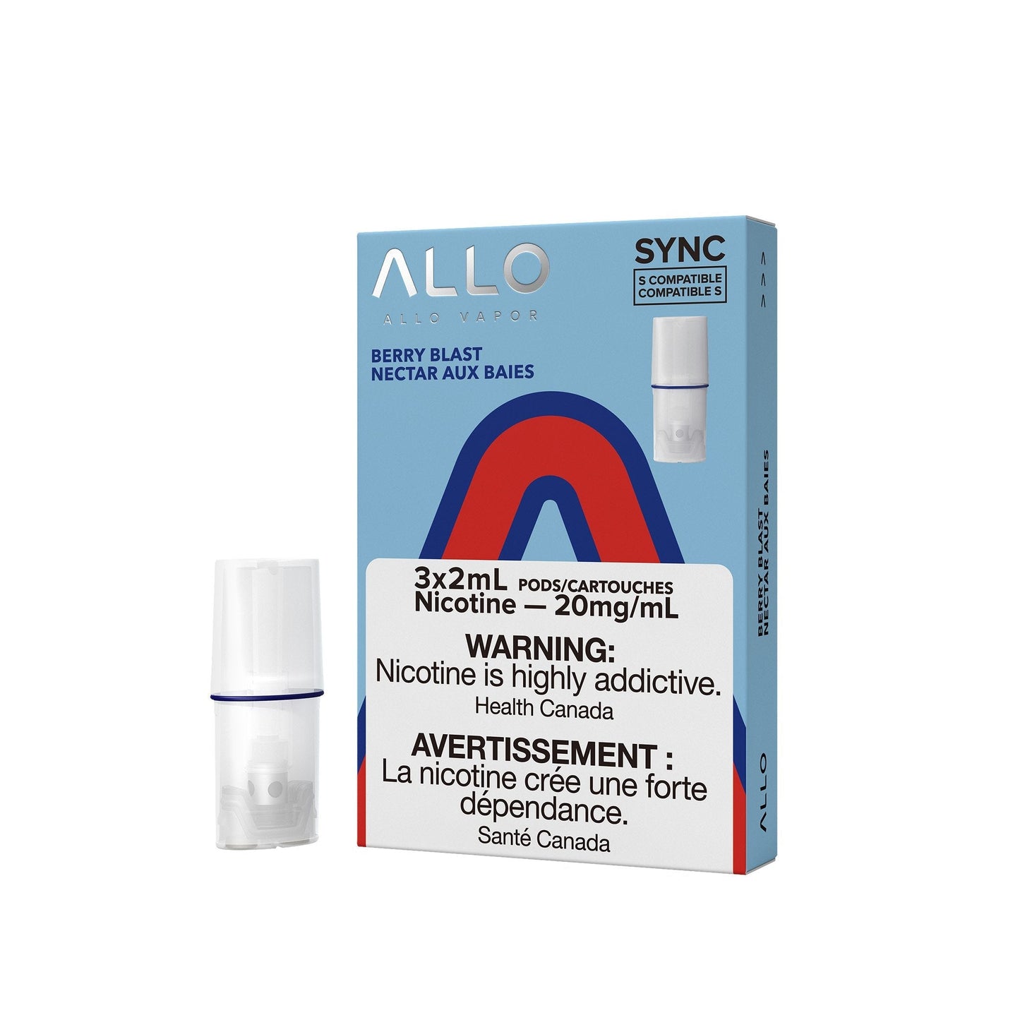 Allo sync berry blast 20mg/mL pods