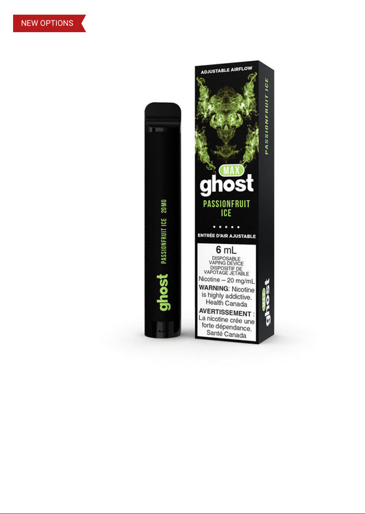 Ghost max passionfruit ice 20mg/mL disposable