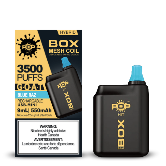 Pop hit Box mesh coil Blue razz disposable