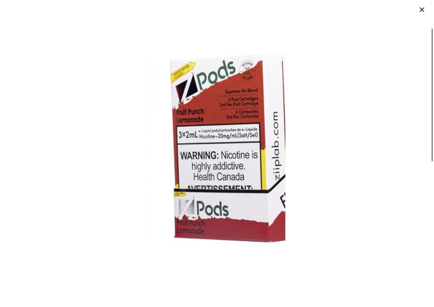 Zpods Fruit Punch Lemon 20mg