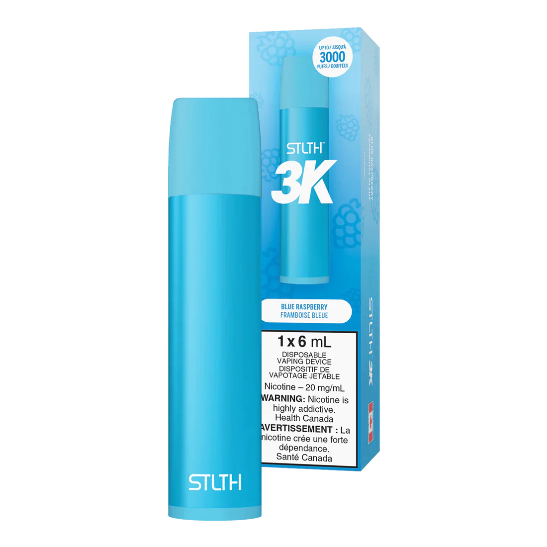 Stlth 3k Blue Raspberry 20mg/mL disposable (Provincial)