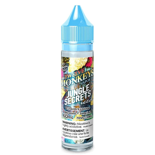 Twelve monkeys E-liquid ice age jungle secrets  6mg - 60ml